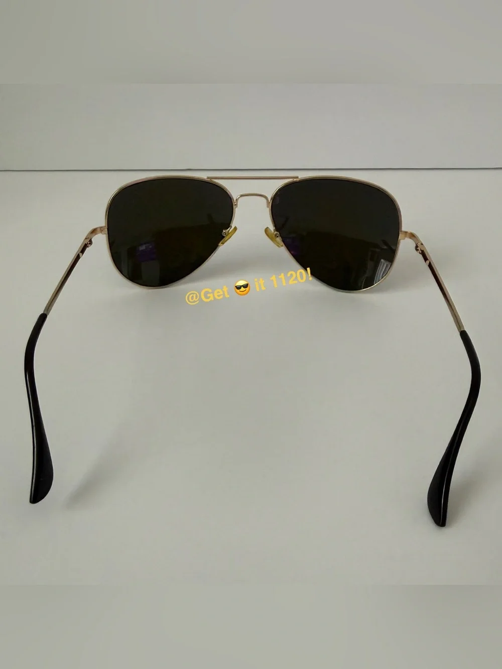 Tinted Aviator Sunglasses Purple Gold Lenses Ron Jon